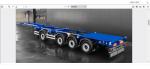 Steel Skeleton Container Chassis Semi Trailer with Bogie Suspension 1310mm Wheel