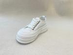 OEM ODM White Leather Casual Sneakers Lace Up 35-40 China Size