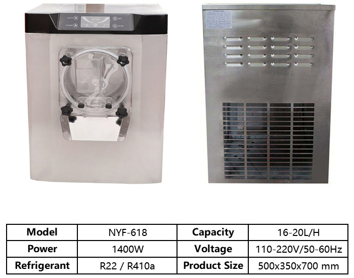 Automatic Hard Ice Cream Machine Roll Batch Freezer for Business Cart and Commercial Production