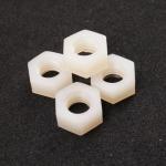 M6 Plastic Nylon Hex Nuts Standard PA66 Fastener 94V-2 Fire Resistance Grade