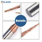 Power Tools 2 Flute Solid Carbide Tapered End Mills 50mm Altin Coating