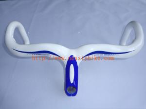 Wholesale HB-NT13 Full Carbon White+Blue Road Bike/Bicycle Handlebar with integrated Stem from china suppliers