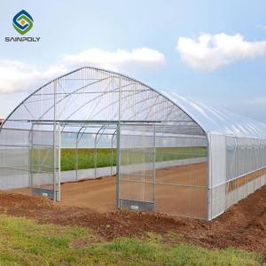 Wholesale 10m Agricultural Gothic Arch High Tunnel Reinforced Prefabricated Plastic Film from china suppliers