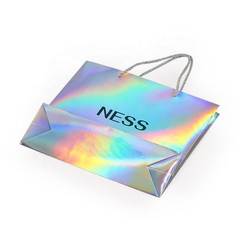 Customized Size Hand Length Handle Jewelry Paper Shopping Bag with Luxury Logo Printing
