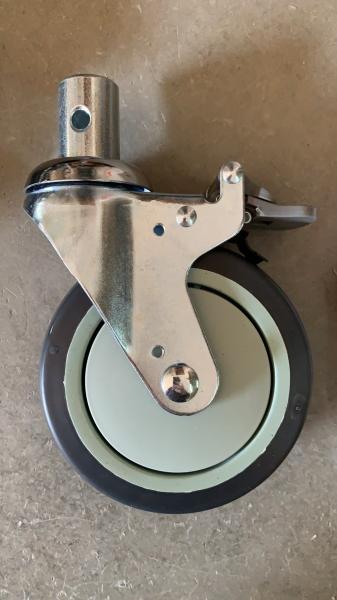 TPR Hospital Castors With PP Core For Medical Shopping Cart Medical Casters
