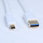 USB3.0 AM to mini 10pin USB cable 1.5M White,blue.black