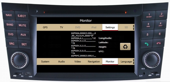 Mercedes Benz W211 car radio with iPod RDS gps navigation digital TV TMC OCB-8797