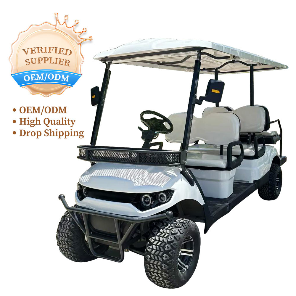 36V 200Ah Lithium Batteries 4 Seater Electric Custom Wholesale Golf Cart With Windshield Street Legal