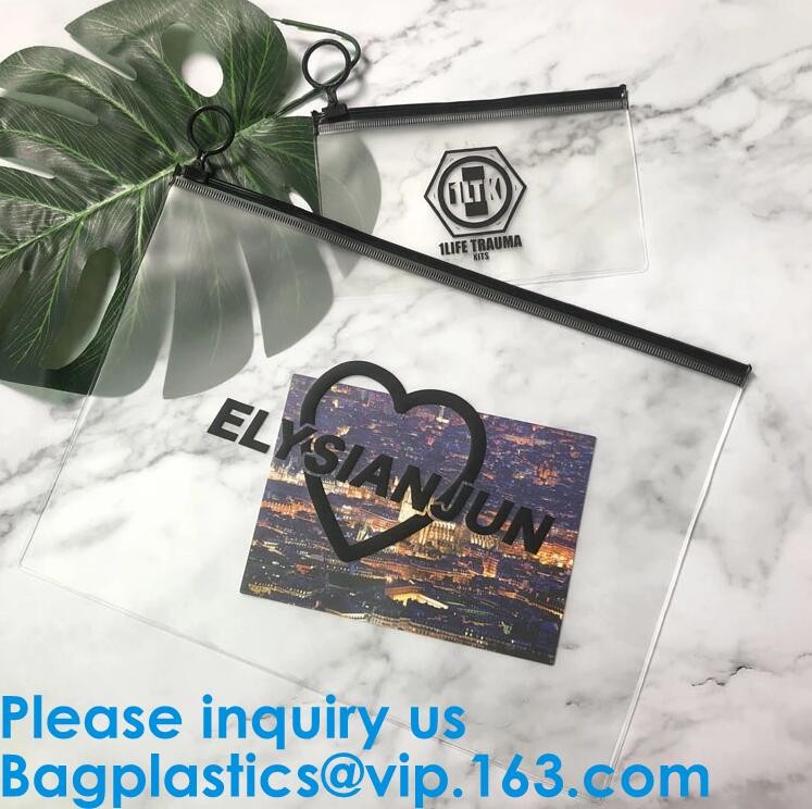 Sinicline Nice Pvc Eva Slider Zipper String Biodegradable T-Shirt Packaging Plastic Bag With Logos Custom Logo Printed