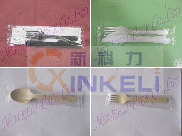 Newkeli KL-350X Automatic Cutlery Packing machine flow warpping machine