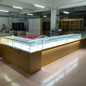 Wholesale Customized Size Jewelry Display Cabinet White Golden Color from china suppliers