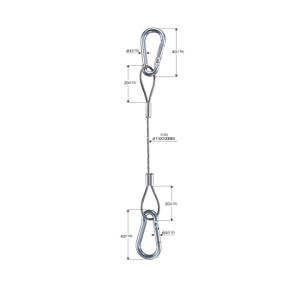 Wholesale Stainless Steel Wire Rope Cable Slings Lanyard With Double Snap Hooks YW86535 from china suppliers