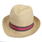 Outdoor Vacation Mens Black Straw Fedora Hat Womens Summer 54cm 58cm