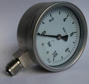 Wholesale 0-600 Psi Liquid Filled Pressure Gauge 4 Inch 10 Bar 1/8&quot; Npt 100mm Laser Welding from china suppliers