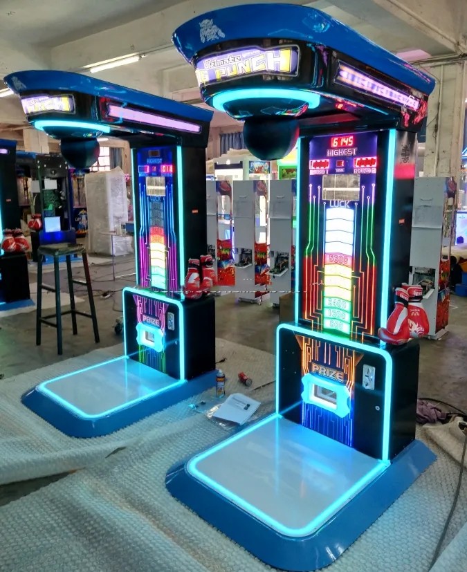 AU Plug Coin Operated Punchbag Machine Dragon Punch Boxing Machine