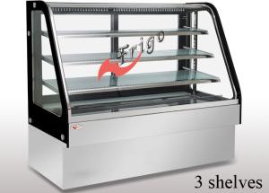 Wholesale Curved Cold Bakery Food Display Showcase Orchid Cake Showcase Tempered Glass from china suppliers