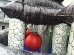 Summer Water Game Jungle Themed Inflatable Blow Up Water Park With Centre Slide
