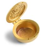 Luxury Gold Color Plating Dia 40mm Metal Pocket Ashtray Customized
