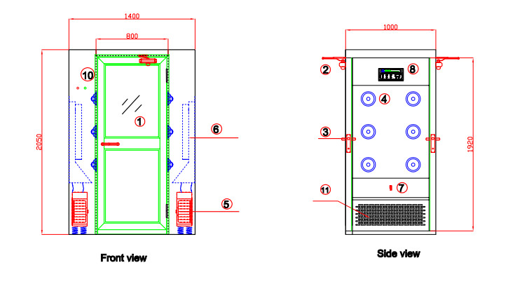Class 100 Common Cleanroom Air Shower