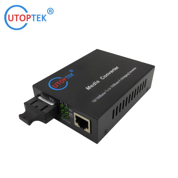 Fiber Media Converter 10/100Mbps 1*Duplex SC-1*LAN SM 40km 1310nm DC5V power