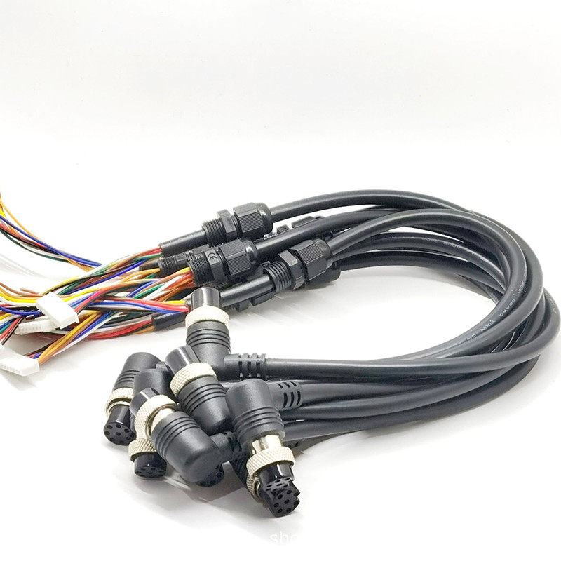 8 Pin iP65 Car Waterproof Connector Right Angle Head Male To Female