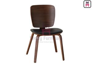 Wholesale Walnut Plywood Armless Dining Chair With Padded Seater For Restuarant Use from china suppliers