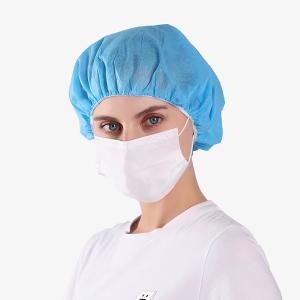Wholesale Blue Disposable Nonwoven Bouffant Caps Hair Net Hair Sleeves With Swivel Side Headbands, Unisex, Perfect For Sleeping from china suppliers