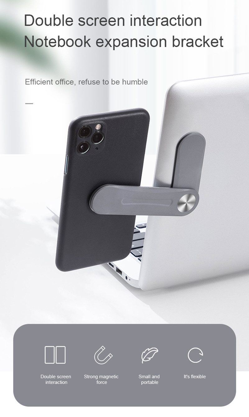 FCC Adjustable Cell Phone Stand , Aluminium Magnetic Suction Phone Holder