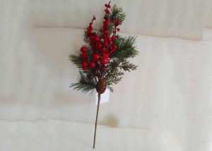 Wholesale 50cm Artificial Red Berry Pine Cone Picks For Christmas Party from china suppliers