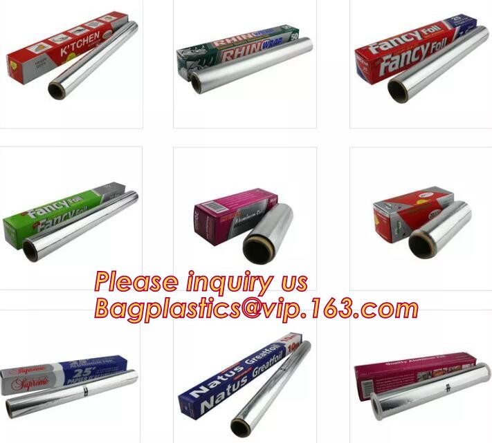 Eco Friendly Household 11micron Hamburger Wrapping Aluminium Foil Roll For Food Packaging Wrapping Foils, Embossed Alumi