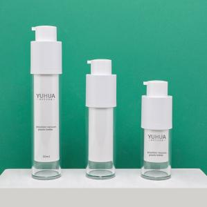 Wholesale Round Shape Bottle Double Wall Bottle Airless Wholesale PET Plastic Bottle 15ml 30ml 50ml Transparent from china suppliers
