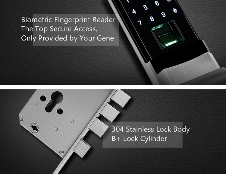 Garbled Electronic Bedroom Door Lock , OLED Display Waterproof Door Lock