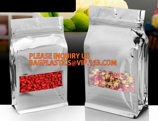 polypropylene Crystal Clear Cello Bags flat square block bottom opp bag,candy opp square bottom cello bag bagease packag