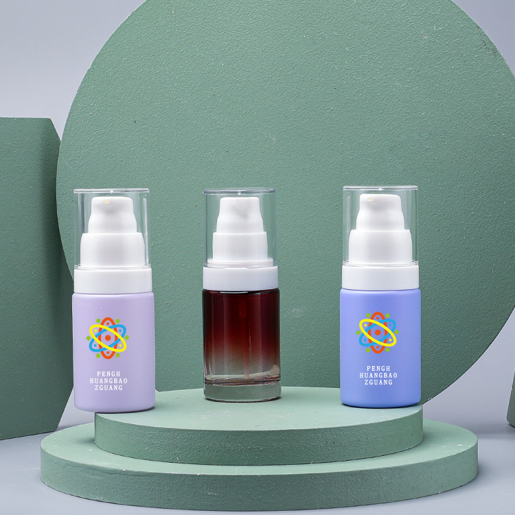 30ml 20ml Custom color skincare packaging lotion glass bottle pump wholesale