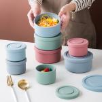 Portable Silicone Food Storage Containers Leakproof Heat Resistant Lunch Box ODM