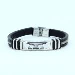 Factory Direct Stainless Steel High Quality Silicone Bracelet Bangle LBI33