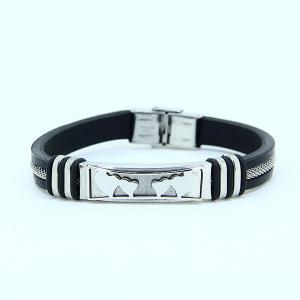 Wholesale Factory Direct Stainless Steel High Quality Silicone Bracelet Bangle LBI34 from china suppliers
