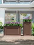 Smooth Surface Stainless Steel Flowerpot Strong Anti Corrosion