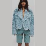 New Winter Style Fashion Woolen Faux Fur Collar Jackets Breathable Coated Fur