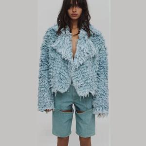 Wholesale New Winter Style Fashion Woolen Faux Fur Collar Jackets Breathable Coated Fur Coat Women Winter from china suppliers