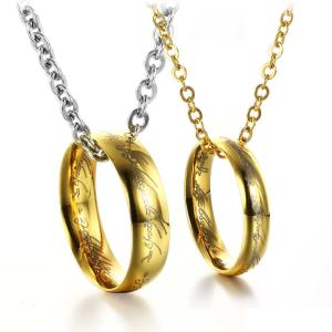 Wholesale New Fashion Tagor Jewelry 316L Stainless Steel couple Pendant Necklace TYGN095 from china suppliers