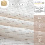 100% Pure Linen Duvet Cover Set 3Pcs Striped Washed Natural Flax Bedding Set