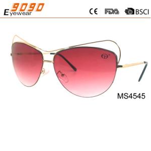 Wholesale 2017 fashion metal sunglasses with 100% UV protection lens, suitable for men and women from china suppliers