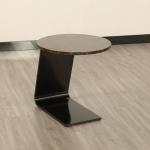 Brushed Matte Black Finish Coffee Table Marble Top Customized Stainless Steel