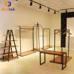 Bedroom Floor To Ceiling Steel Wood Rack European Style Minimalist
