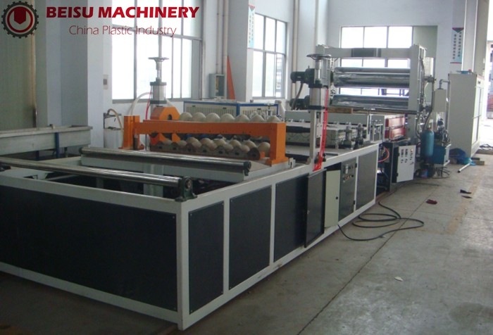 Single Or Double Layers Plastic Sheet Production Line Good Plasticizing Effect