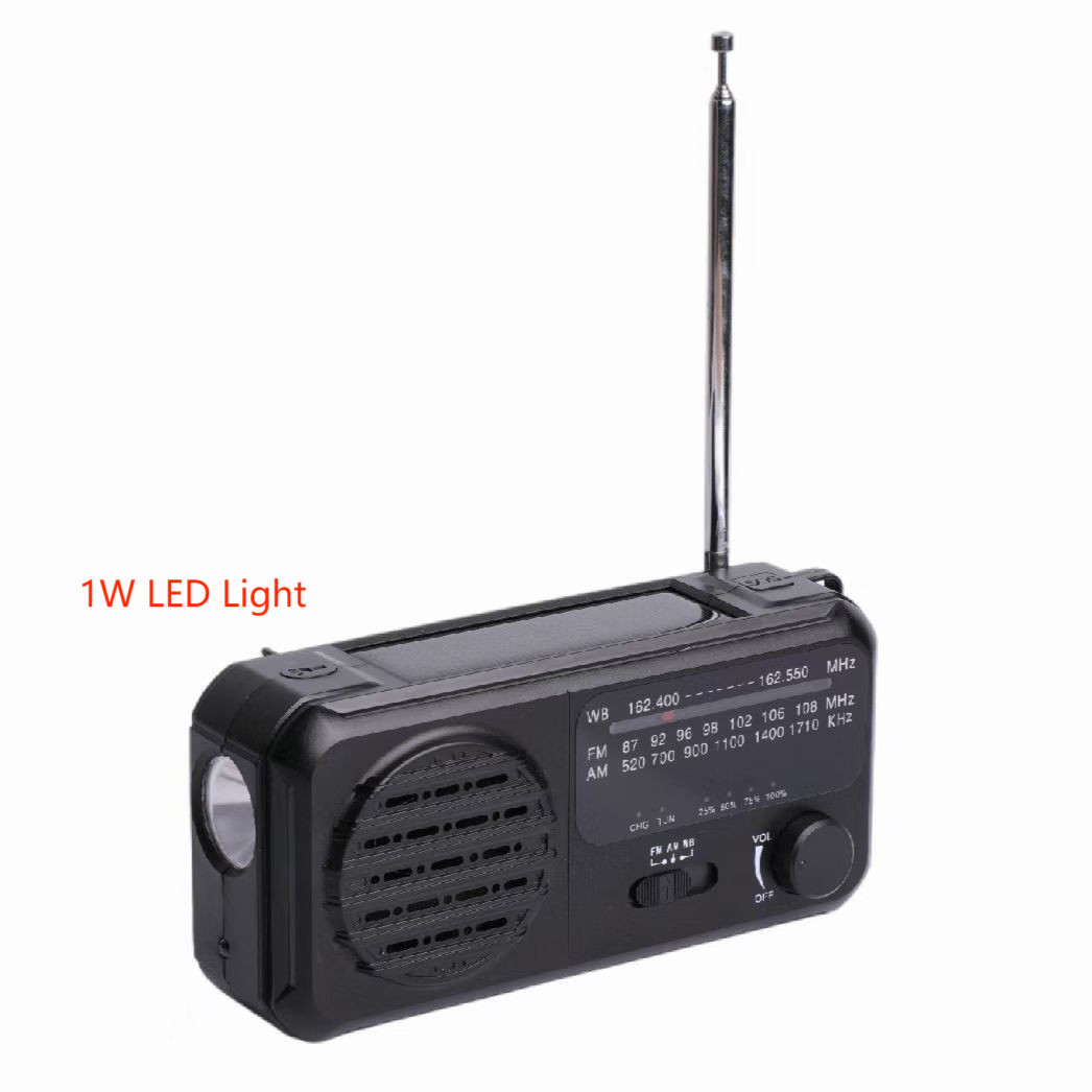 LED Solar Powered Am Fm Radio rechargeable 1710KHz Emergency With Usb Charger