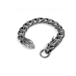 Wholesale Thai Vintage Sterling Silver Dragon Bracelet Men's Jewelry (B111702) from china suppliers