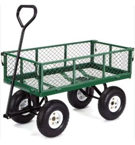 Wholesale Outdoor 500LBS Stainless Steel Garden Cart With Removable Sides 400-lbs Capacity Green from china suppliers