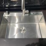 Fiberglass Coffee Color Modular Steel Modern High Gloss Kitchen Cabinets